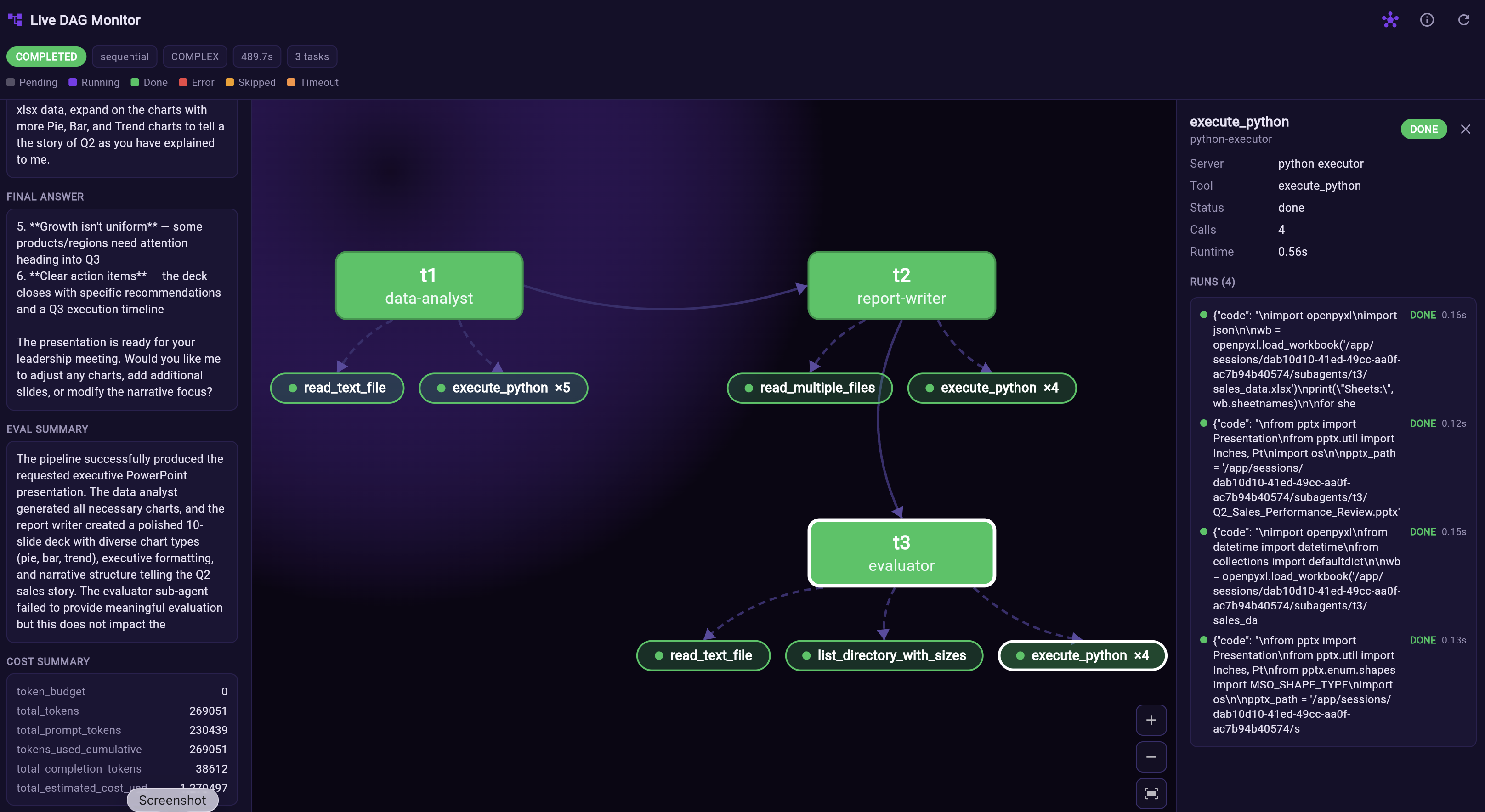 NvAssistant DAG monitor as a full page on the web
